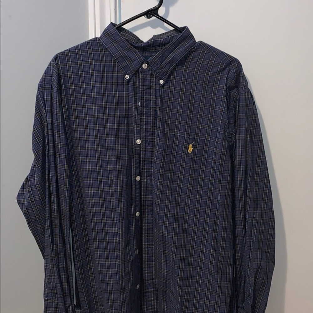 Polo button down navy XL